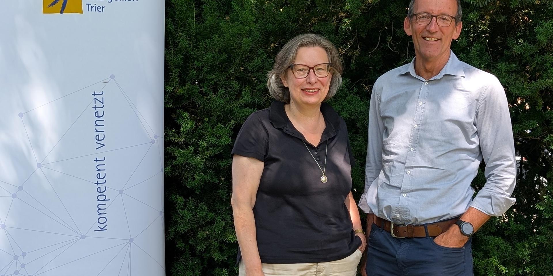 Die Geschäftsführung der katholischen KiTa gGmbH Trier: Cordula Scheich & Konrad Berg. (c) Katholische KiTa gGmbH Trier Die Geschäftsführung der katholischen KiTa gGmbH Trier: Cordula Scheich & Konrad Berg.