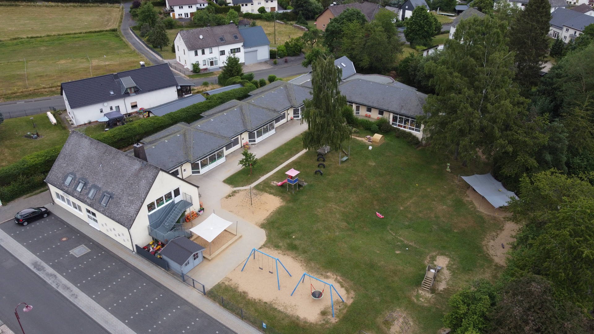 Vogelperspektive der Kindertageseinrichtung